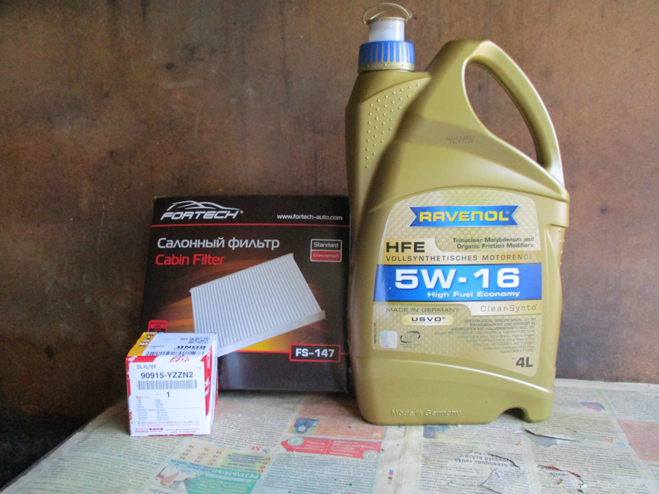 Замена масла RAVENOL HFE 5-16 и фильтра салона. — Toyota Camry (XV70 ...