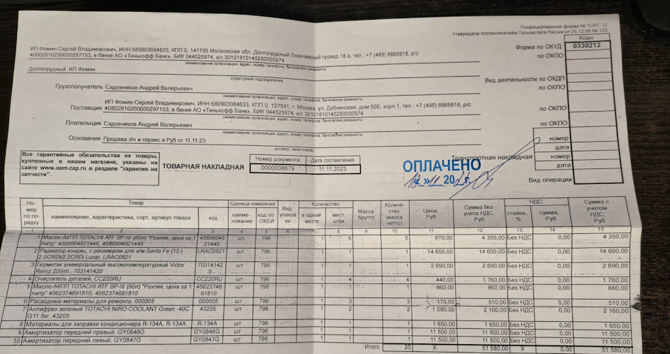 GY0848G Амортизатор подвески передний правый CTR | Запчасти на DRIVE2