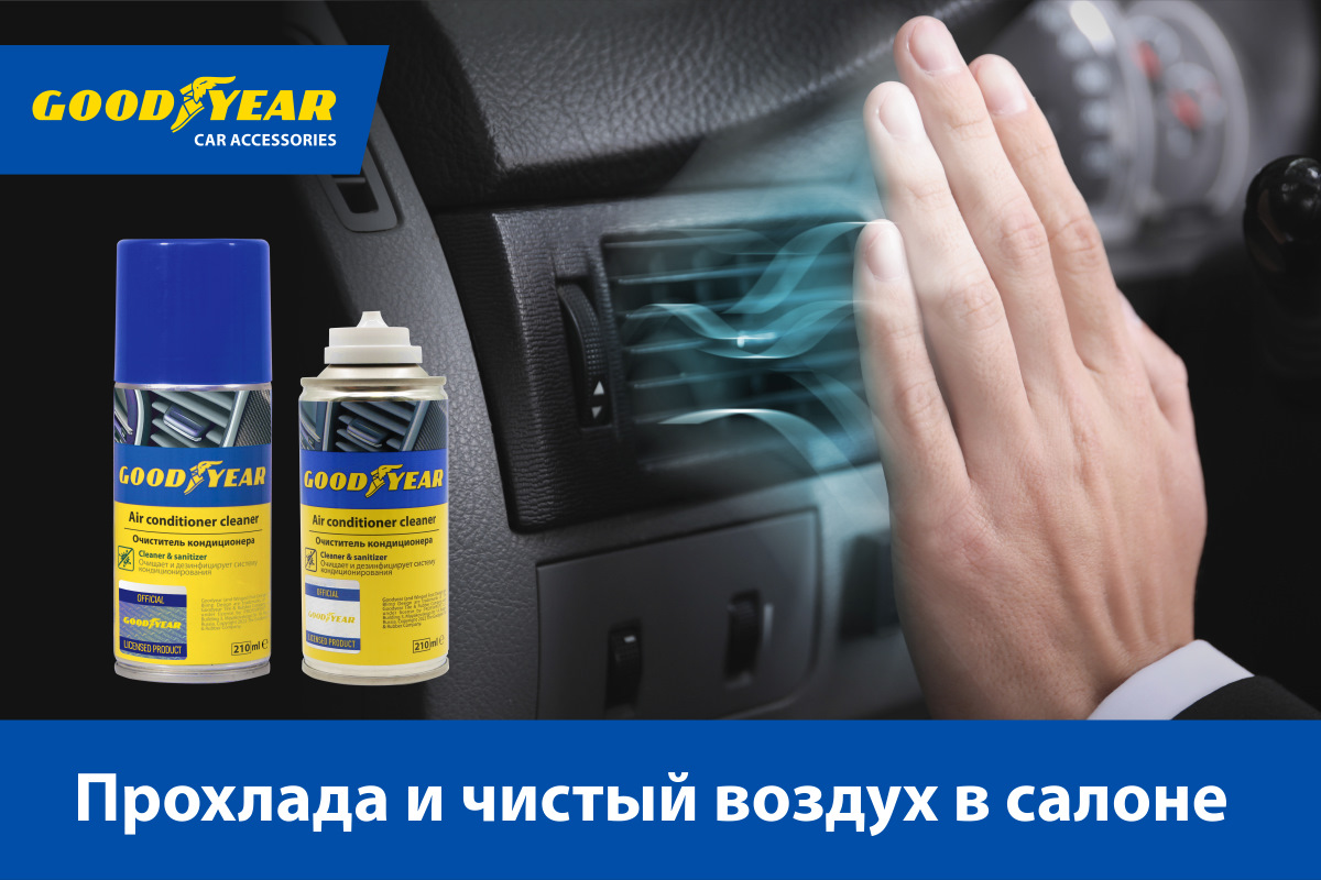 Дышите чистым воздухом! Средства Goodyear для очистки кондиционеров —  Goodyear Car Accessories на DRIVE2