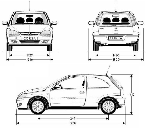 Габариты опель. Opel Corsa 2003 габариты. Опель Корса 2003 габариты. Габариты Опель Корса хэтчбек. Размер габаритов Opel Corsa, 2007.