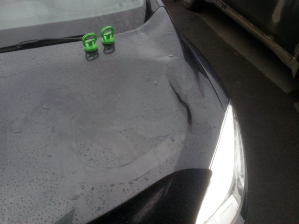 Попытка вытянуть вмятины на капоте своими руками — Renault Megane III ...