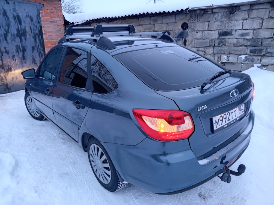 -Установка рейлингов с поперечинами; — Lada Гранта Лифтбек (1G), 1,6 л ...