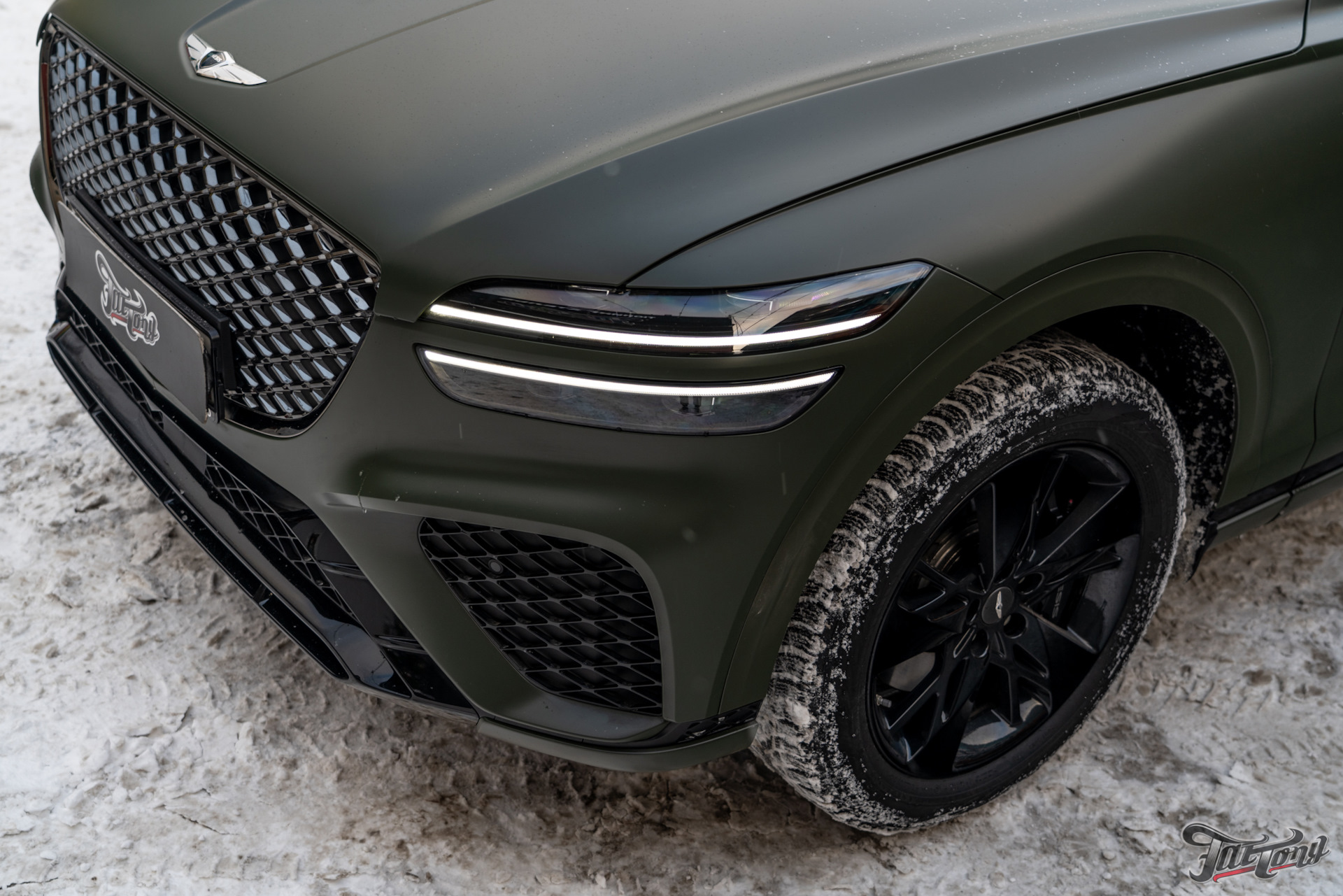 Дженезис gv70 как снять передний бампер Genesis GV70. Оклейка матовым винилом. Антихром - FatTony на DRIVE2