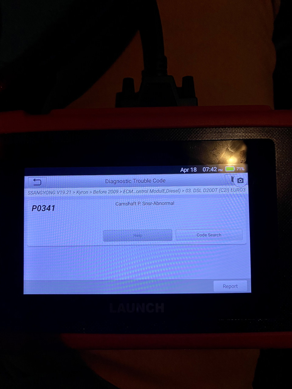 Р0341 — SsangYong Kyron, 2 л, 2008 года | поломка | DRIVE2