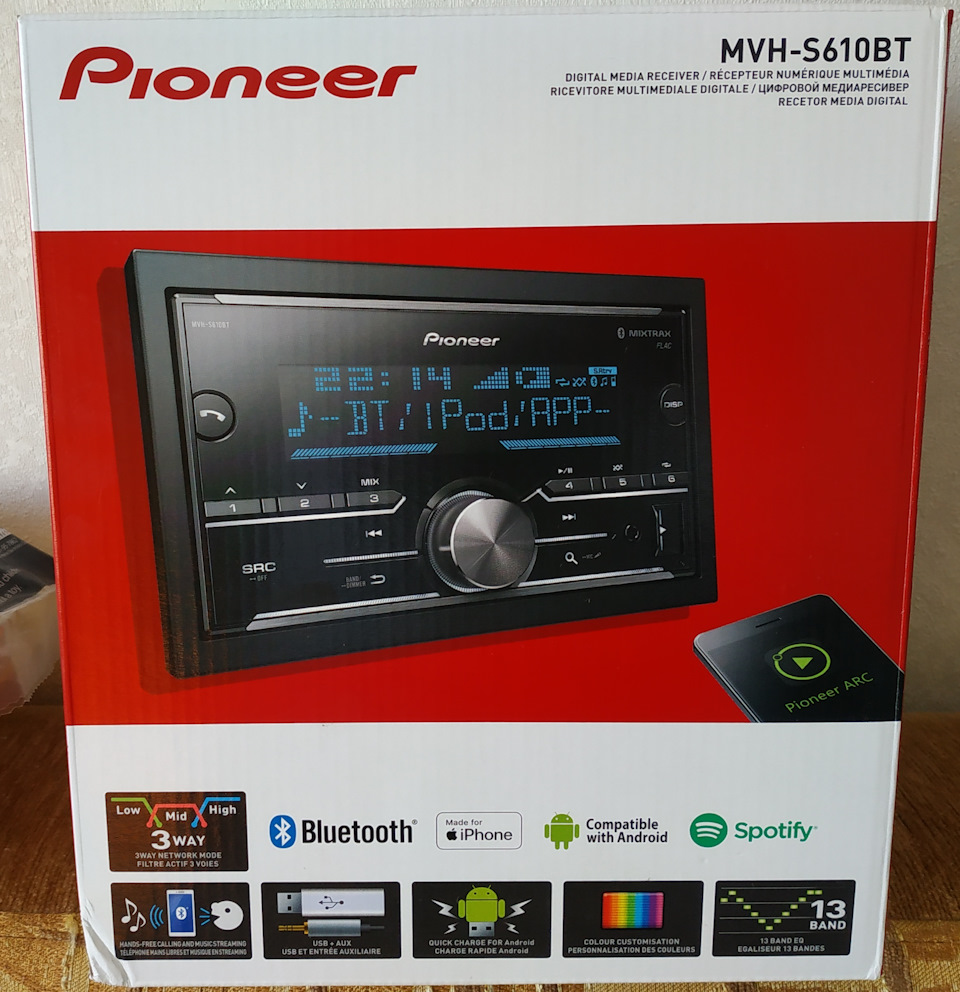 Установка ГУ Pioneer MVH-S610BT — Honda Accord (7G), 2,4 л, 2006 года |  автозвук | DRIVE2