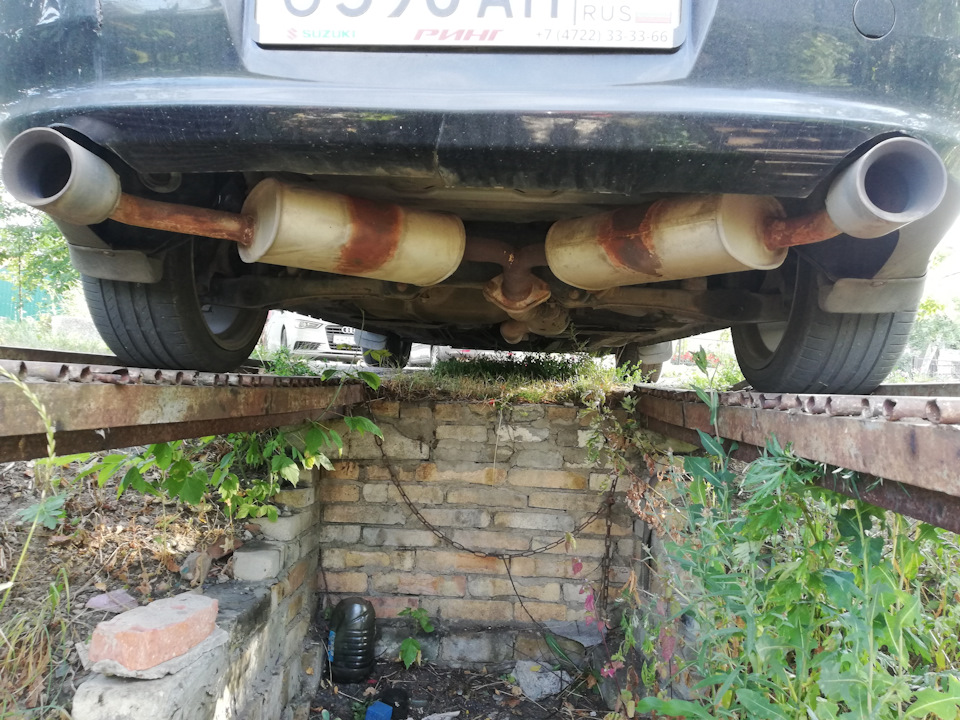 Решил покрасить глушитель. — Mitsubishi Lancer X, 2 л., 2008 года ...