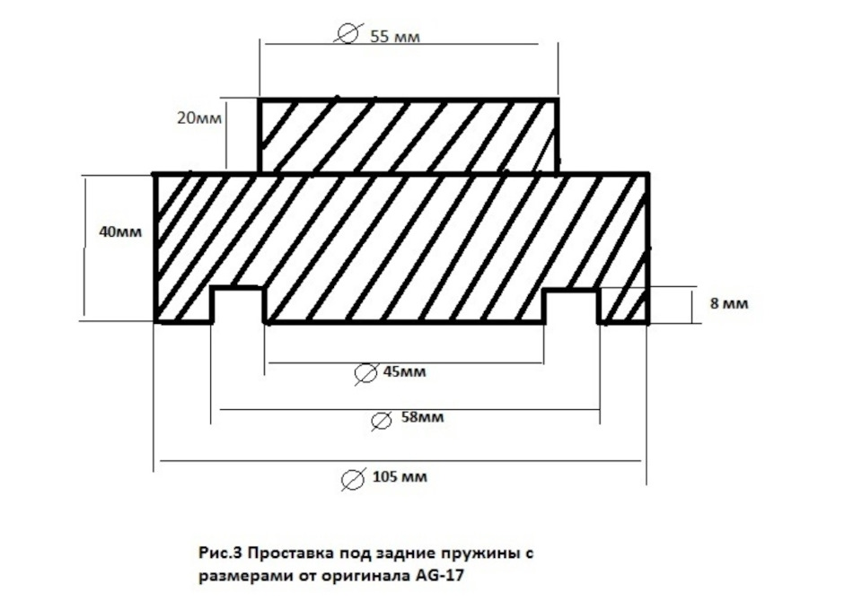 Чертеж проставок гольф 4