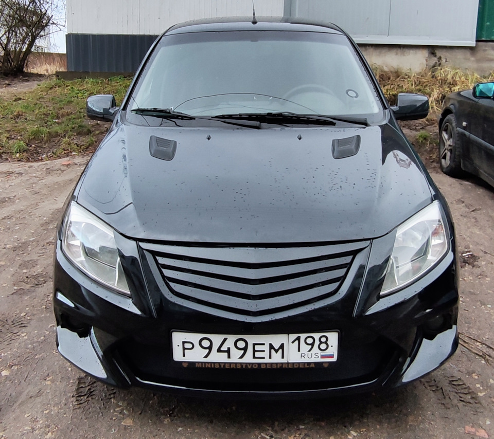 Ремон бампера и колхозинг с гидрокорректором — Lada Гранта (1G), 1,6 л ...