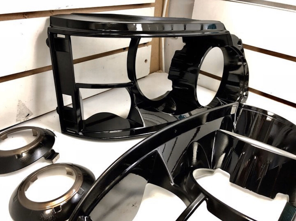 Тюнинг фар Range Rover sport покраска в черный + линза в дальний, стиль ...