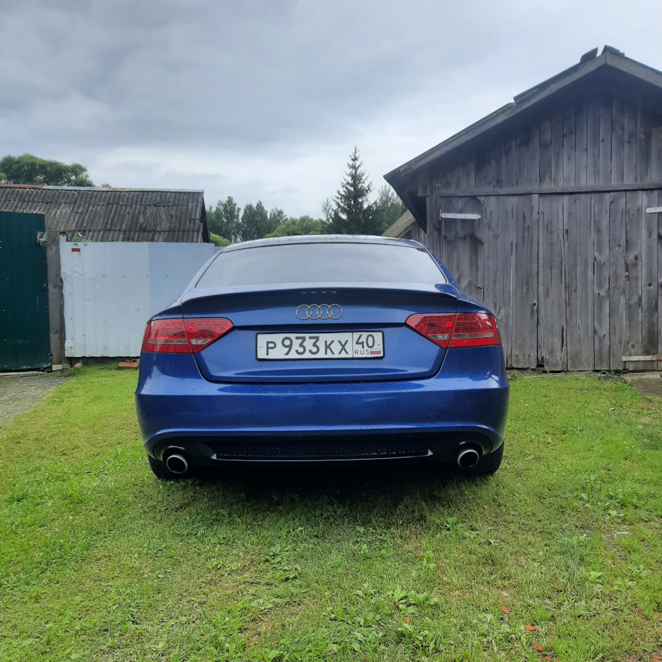 Лип спойлер, покраска диффузора — Audi A5 Sportback (1G), 2 л, 2011 ...