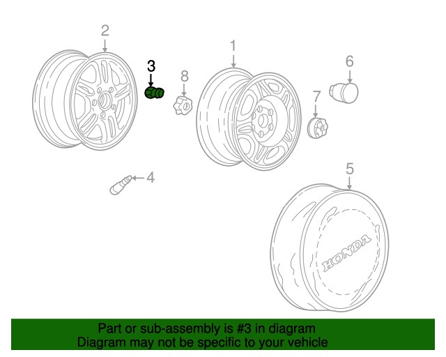 90381S4L003 Гайка колесная Masuma M 12x1.5® под ключ 19 Honda ...