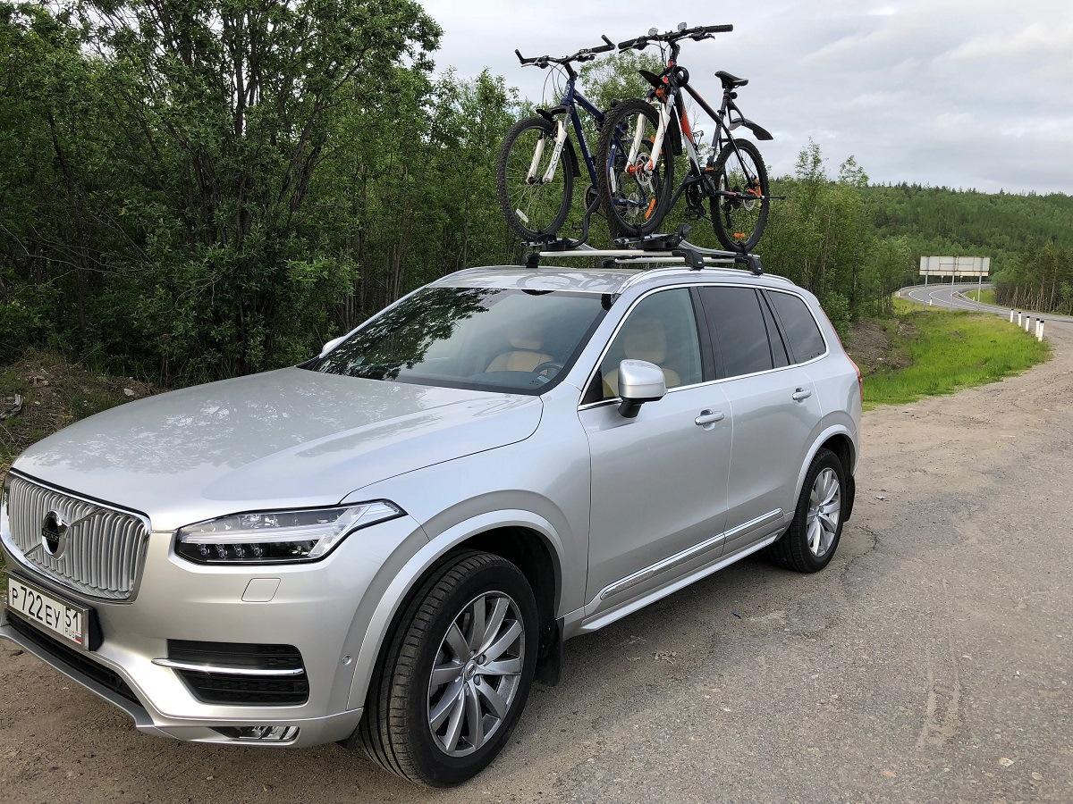 Частное мнение о транспортировке великов на крыше. — Volvo XC90 (2G), 2 л,  2017 года | аксессуары | DRIVE2