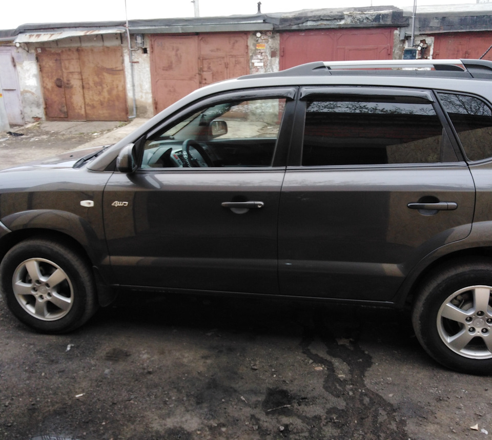 Лето перестановка колес — Hyundai Tucson (JM), 2 л., 2007 года | просто ...