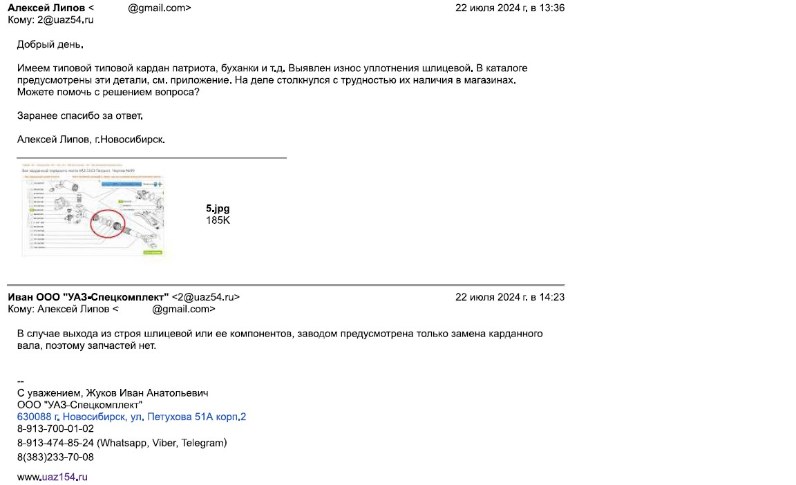 Шлицевая кардана вопрос — УАЗ 3962, 2,7 л, 2011 года | запчасти | DRIVE2