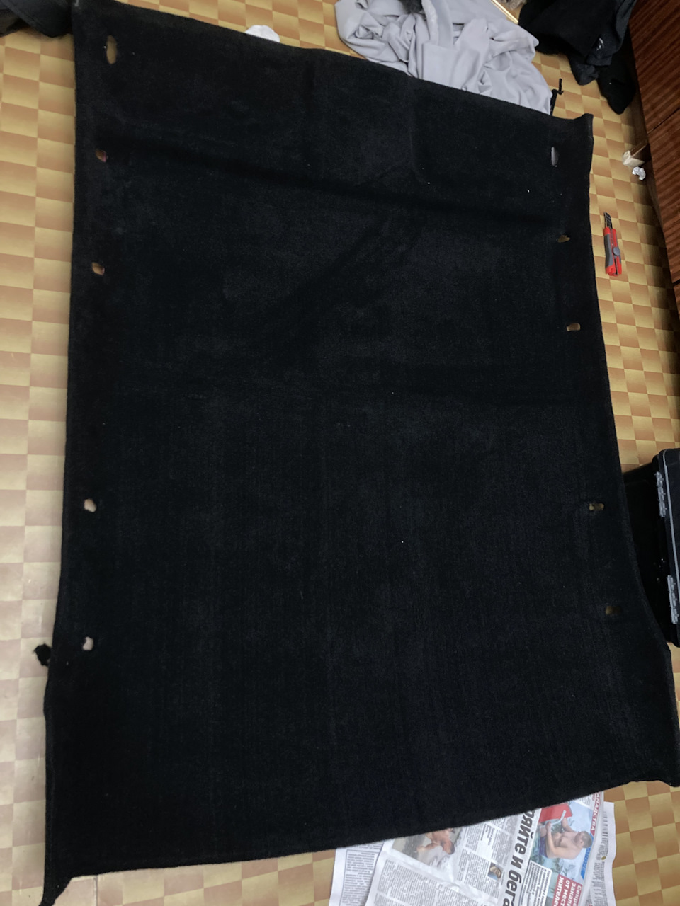 Перетяжка потолка карпетом — BMW 5 series (E34), 2 л, 1991 года ...