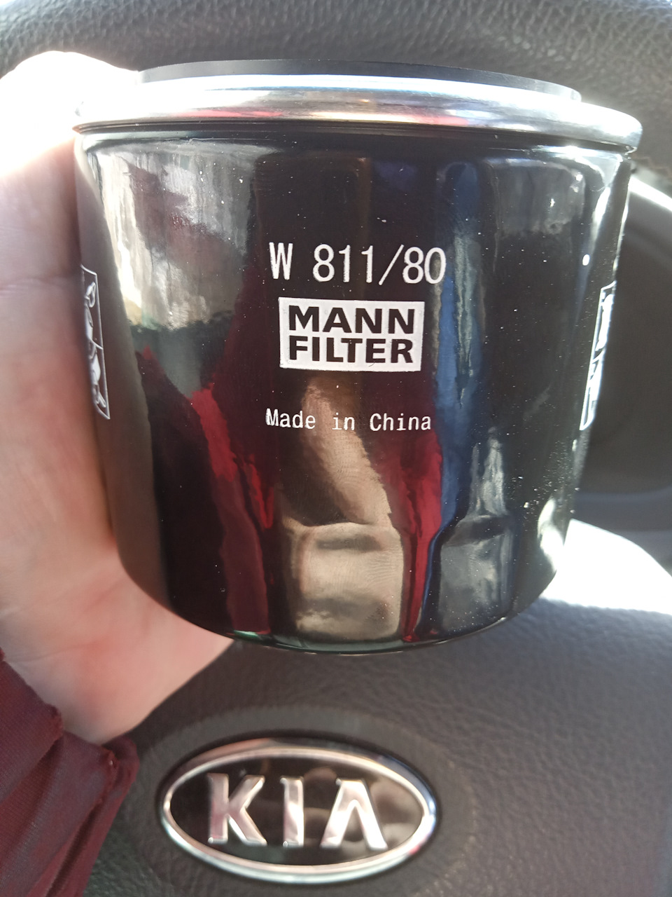 Mann Filter W811/80. Made in China — KIA Cerato (1G), 1,6 л, 2007 года |  расходники | DRIVE2