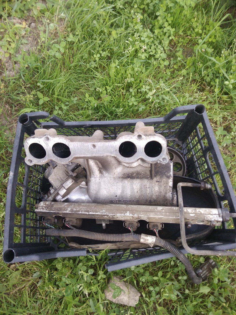 замена гбц. часть 1 — снятие инжектора и гбц — Lada 21099, 1,5 л, 2001 ...