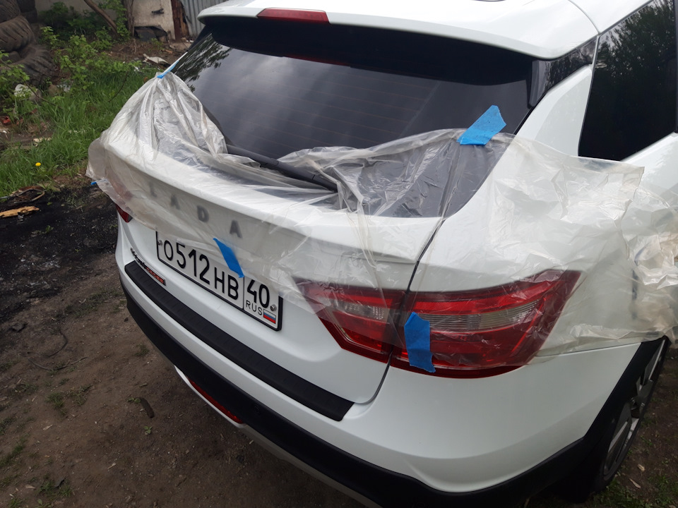 Спойлер от Юрол тюнинг — Lada Vesta SW Cross, 1,8 л, 2018 года | тюнинг ...