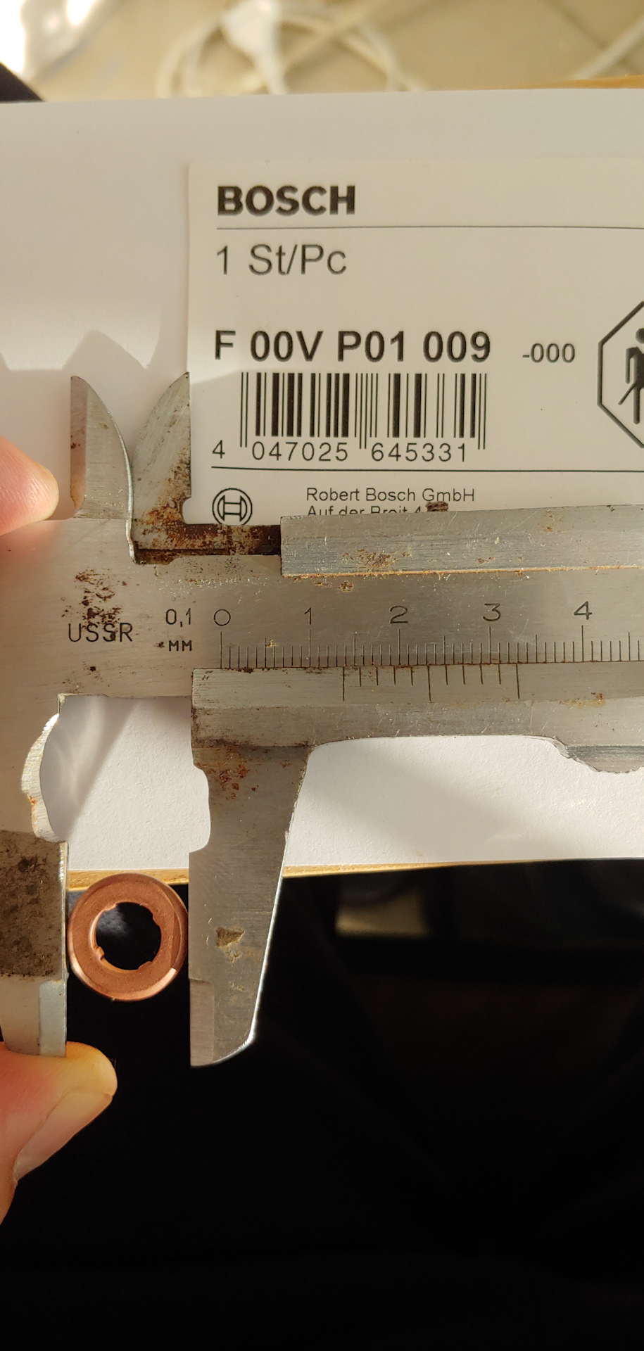 Медные шайбы форсунок, сравнение — Volkswagen Touareg (2G), 3 л, 2013 ...