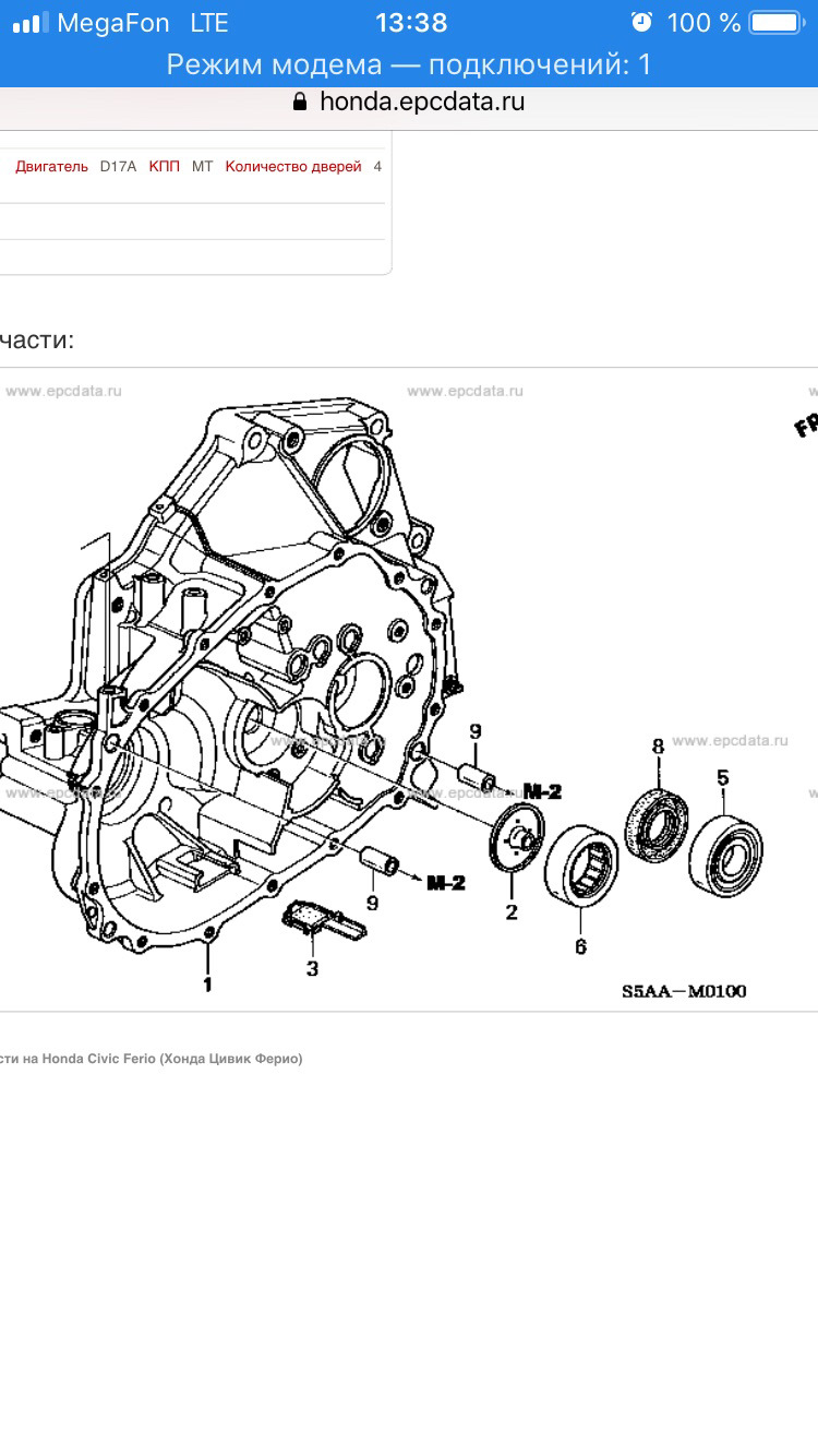 Замена подшипников первичного вала и новое сцепление. — Honda Civic Ferio  (7G), 1,7 л, 2002 года | визит на сервис | DRIVE2