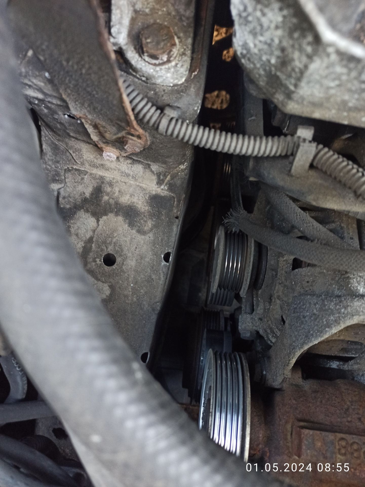 Ремень доп оборудования и свечки — Renault Espace (3G), 2 л, 2000 года ...