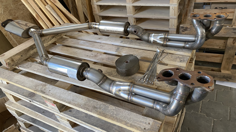 Подготовка к STAGE 2. Обмотка выпускного коллектора 3.0 в термоленту ...