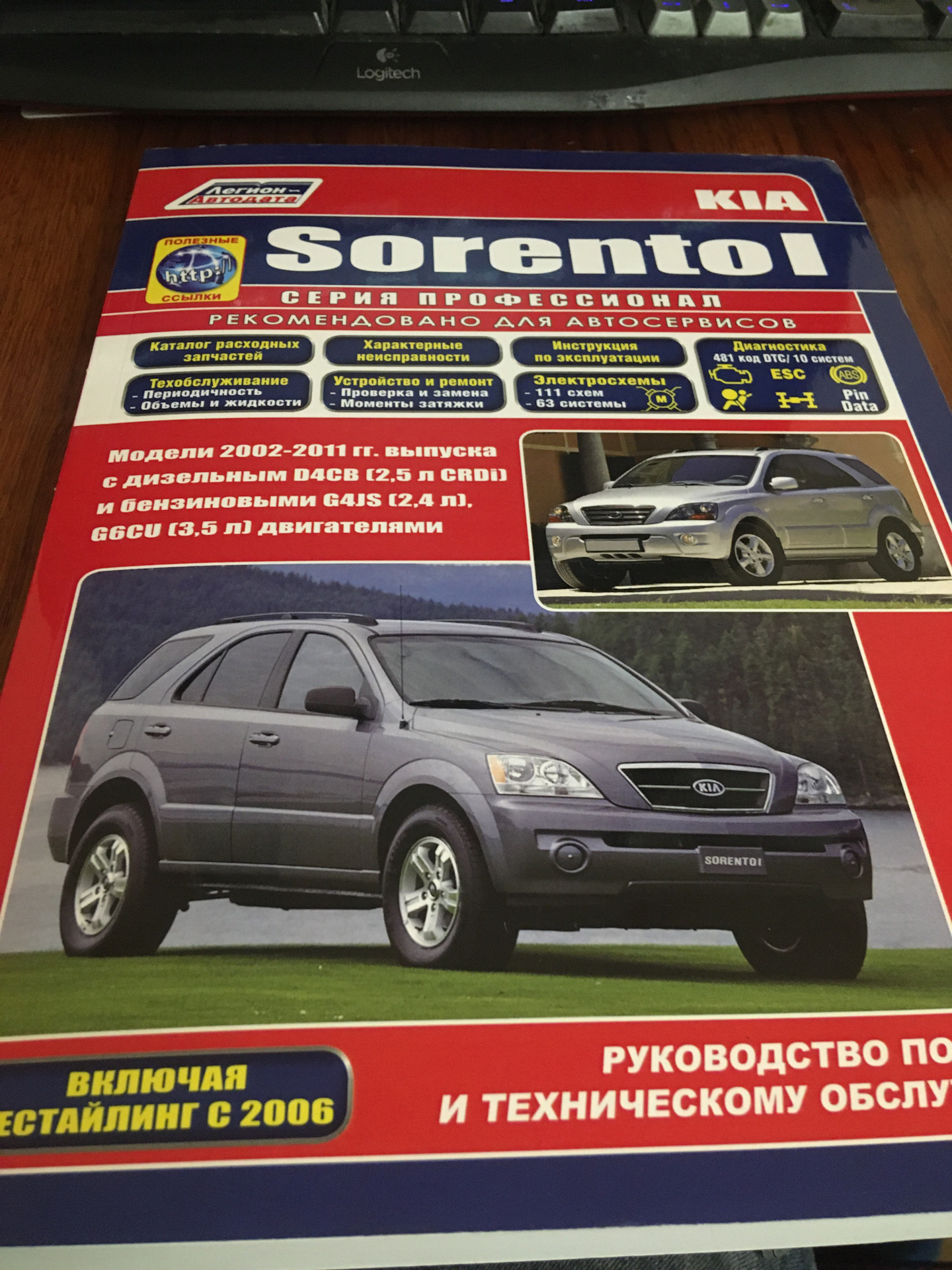 Книга по эксплуатации — KIA Sorento (1G), 2,4 л, 2003 года | аксессуары |  DRIVE2