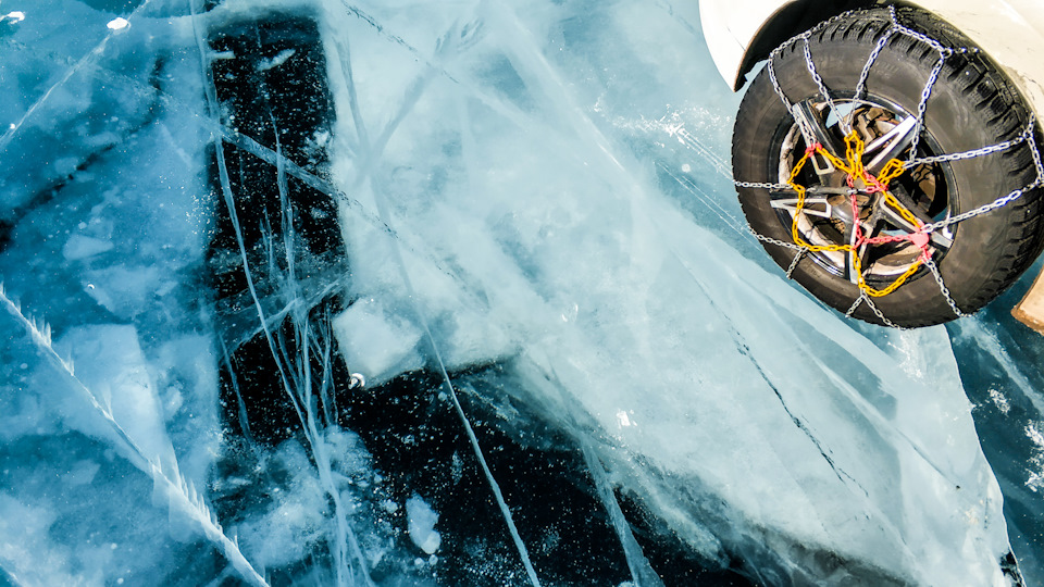 Цепь на колесе — Lada Granta