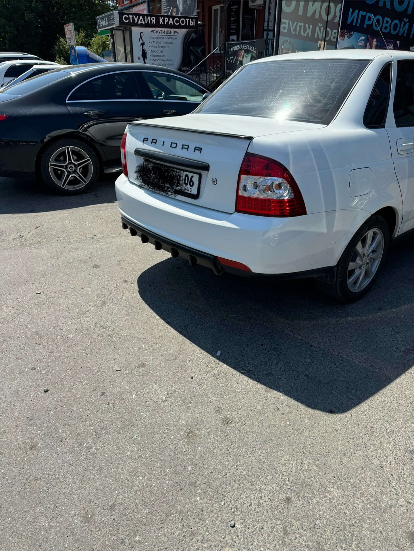 Диффузор на задний бампер — Lada Приора седан, 1,6 л, 2015 года ...