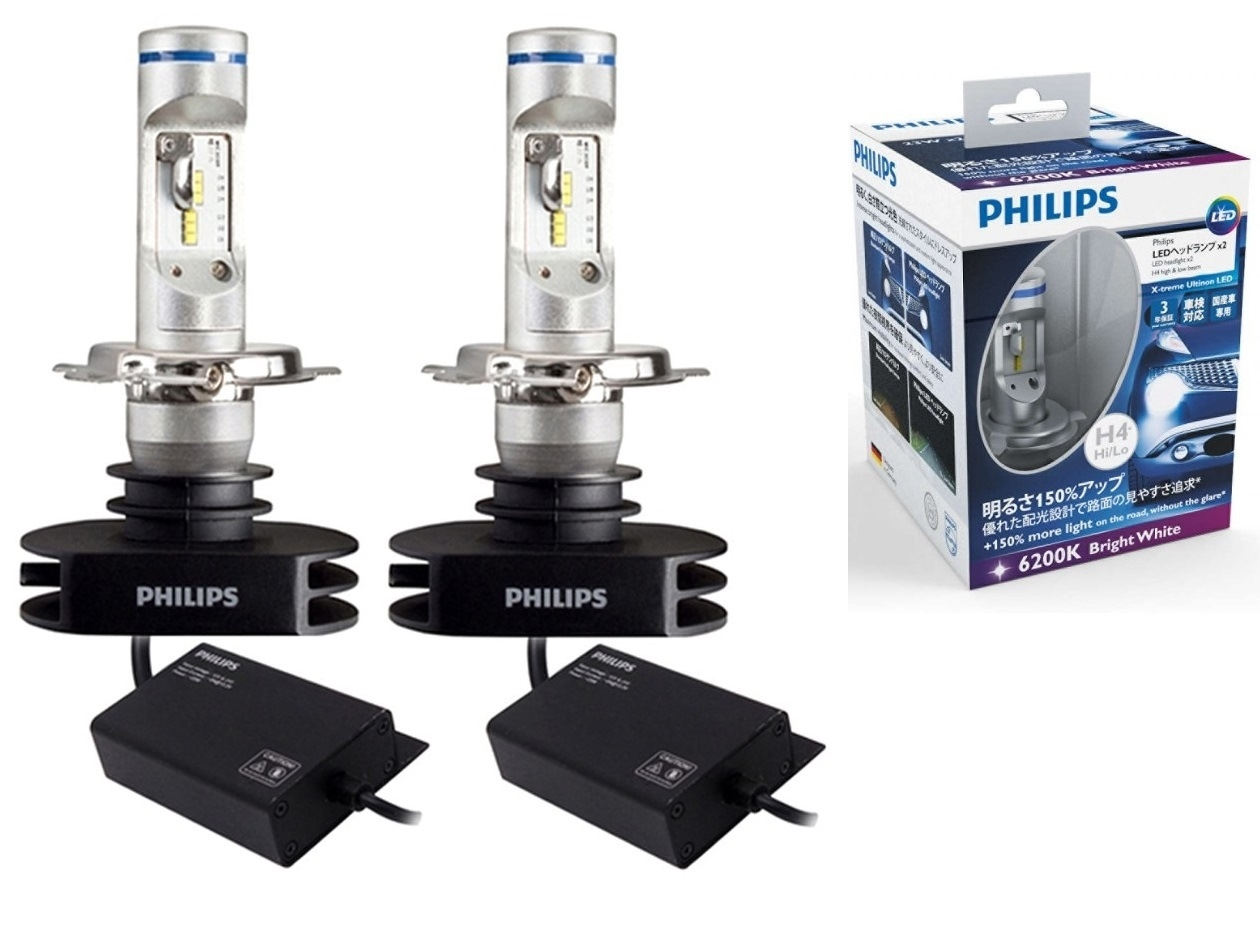 Светодиодных ламп h4 led. Philips x-treme Ultinon led h4. Philips h4 Ultinon led. Philips h4 Ultinon led 6200k. Philips x-treme Ultinon 12953bwx2 (h4) 6200k.