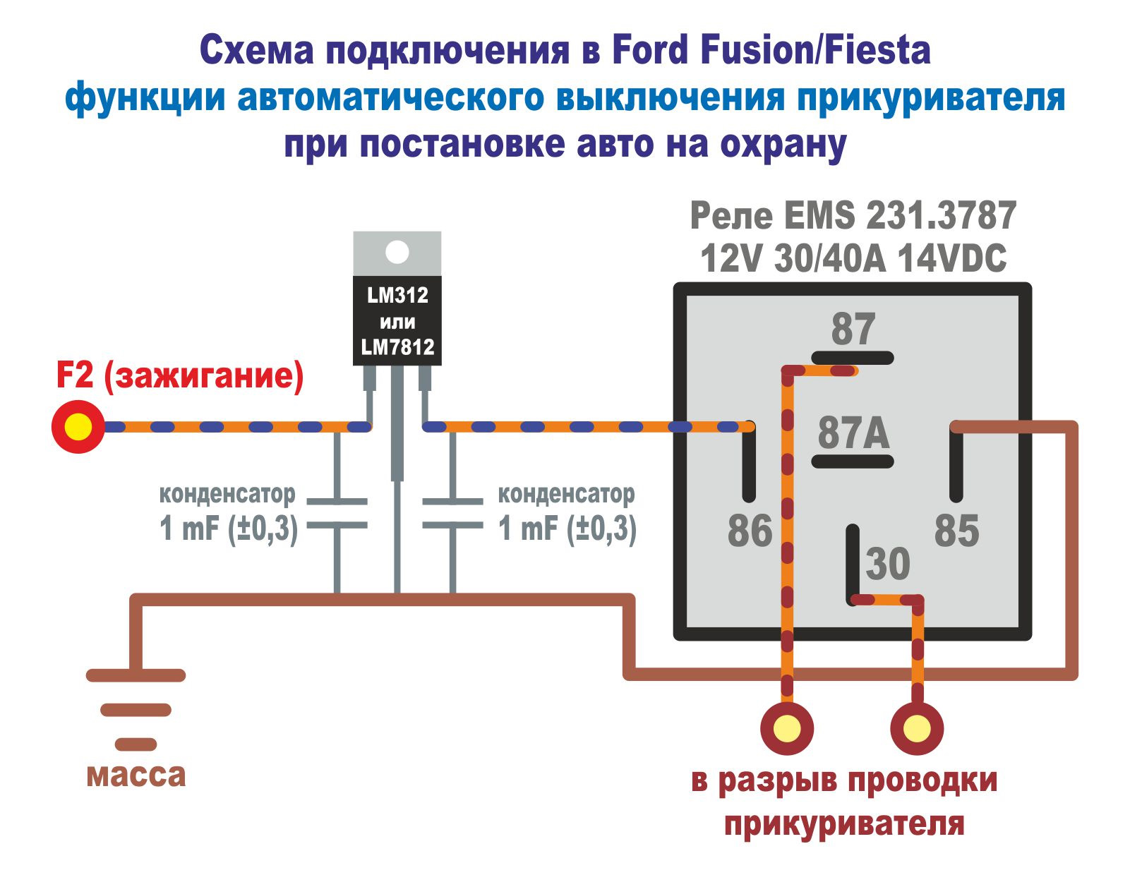 Схема стартера форд фьюжн