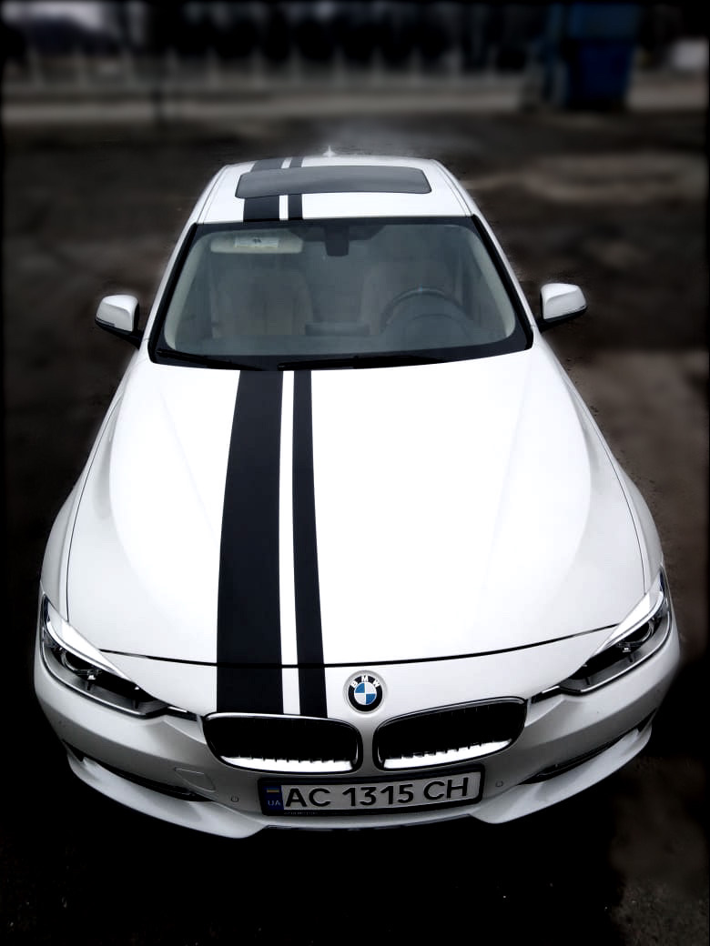 Поклейка полос такие как в m performance — BMW 3 series (F30), 2 л, 2014  года | тюнинг | DRIVE2