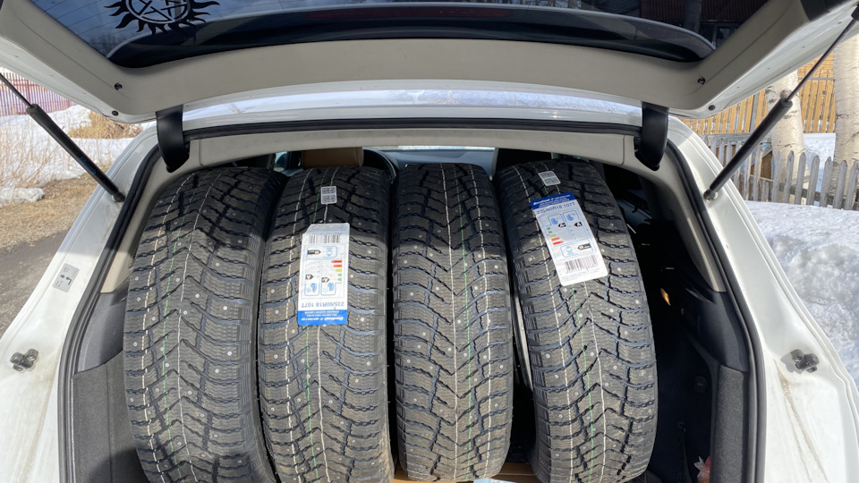 Отзыв о зимней шипованной резине Cordiant snow cross 2 SUV после 1 ...