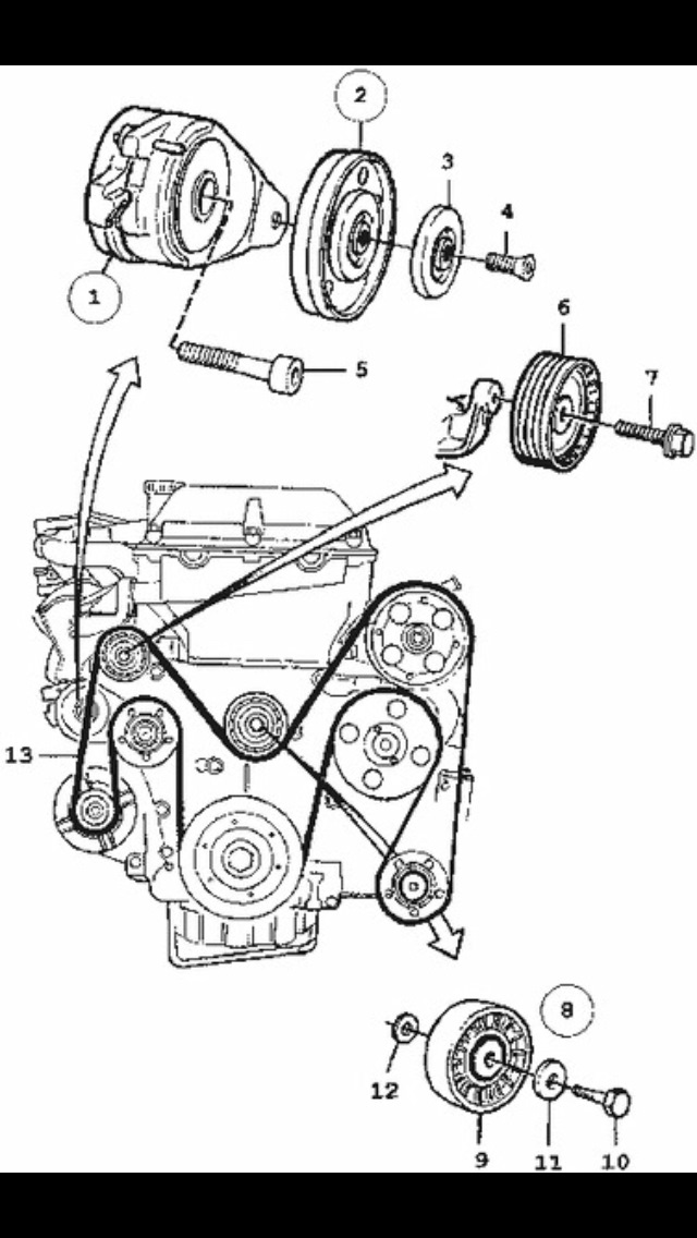 Схема ремня сааб 9 5