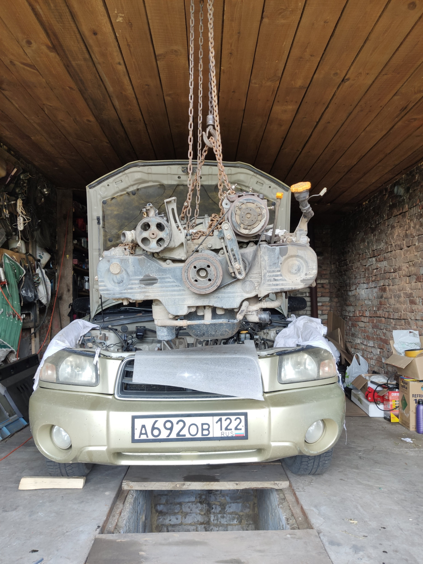 Свап EJ251 на EJ253 (2010 c DBA-BM9) — Subaru Forester (SG), 2,5 л ...