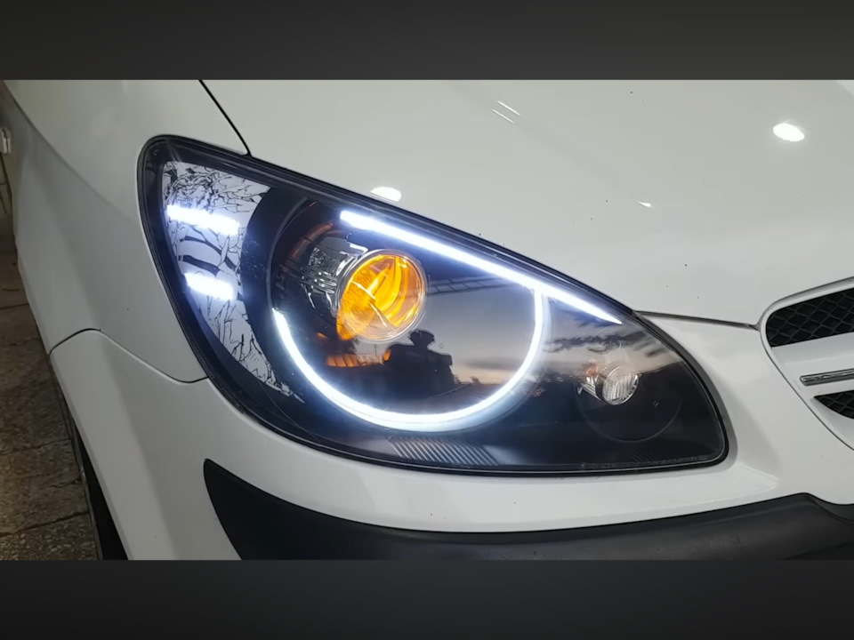 Светодиодные линзы в фару — Hyundai Getz, 1,4 л, 2011 года ...