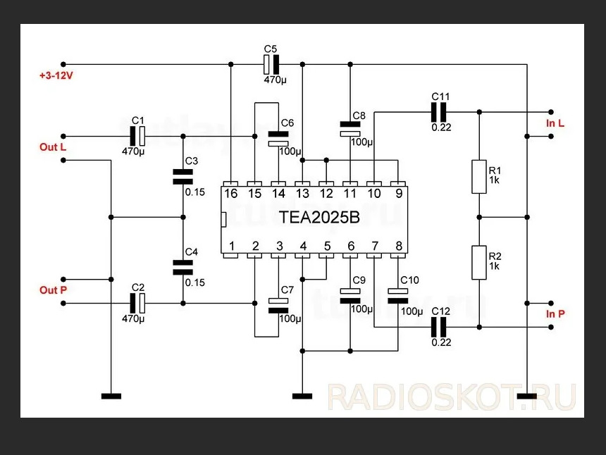 Tea2025b схема усилителя