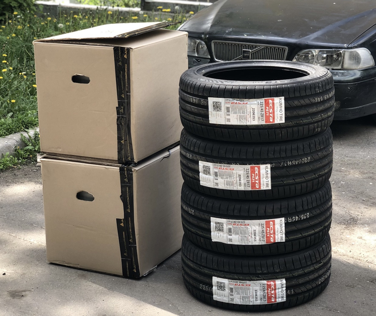 Летний комплект R17 колёс BBS RK 004. — Volvo S70, 2,5 л, 1998 года ...
