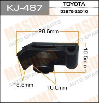 Клипса — Volkswagen Tiguan (1G). Found on photo: KJ487, 5387922010