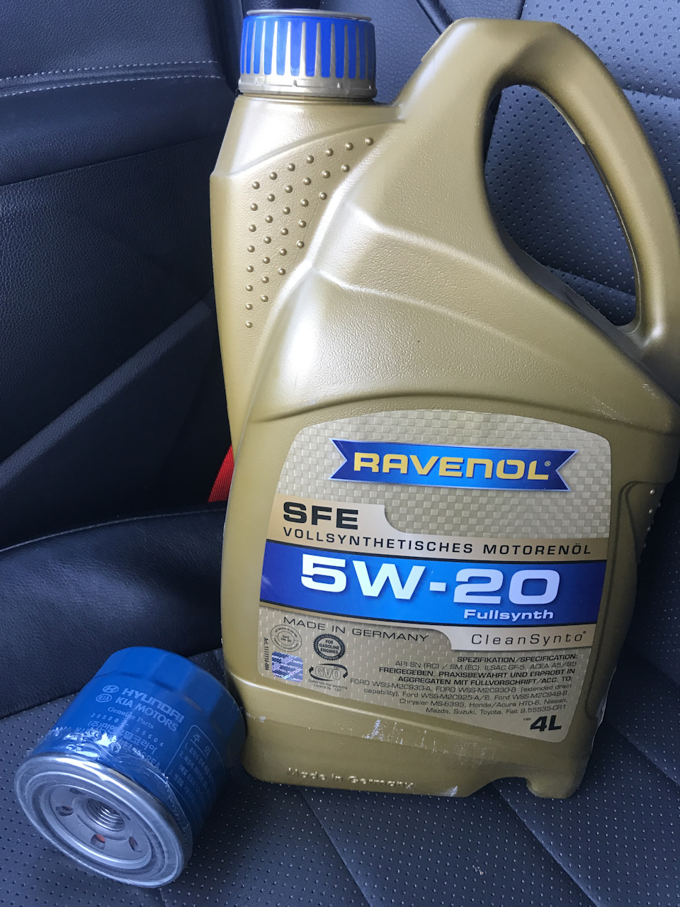 Масло для Зимы Ravenol SFE 5w20 — KIA Sportage (3G), 2 л, 2014 года |  плановое ТО | DRIVE2