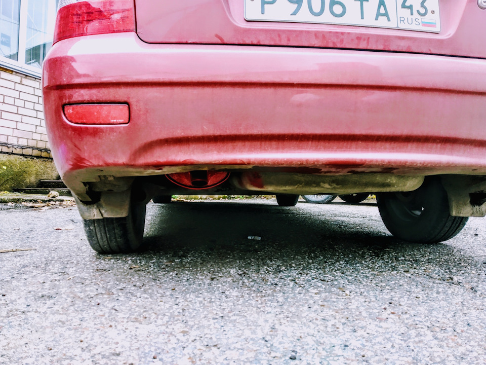 Глушитель, банка незапланированная замена. — Lada Приора хэтчбек, 1,6 л ...