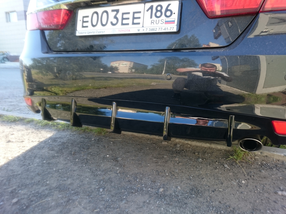 Диффузор на задний бампер Camry 55 — Toyota Camry (XV50), 2,5 л, 2018 ...