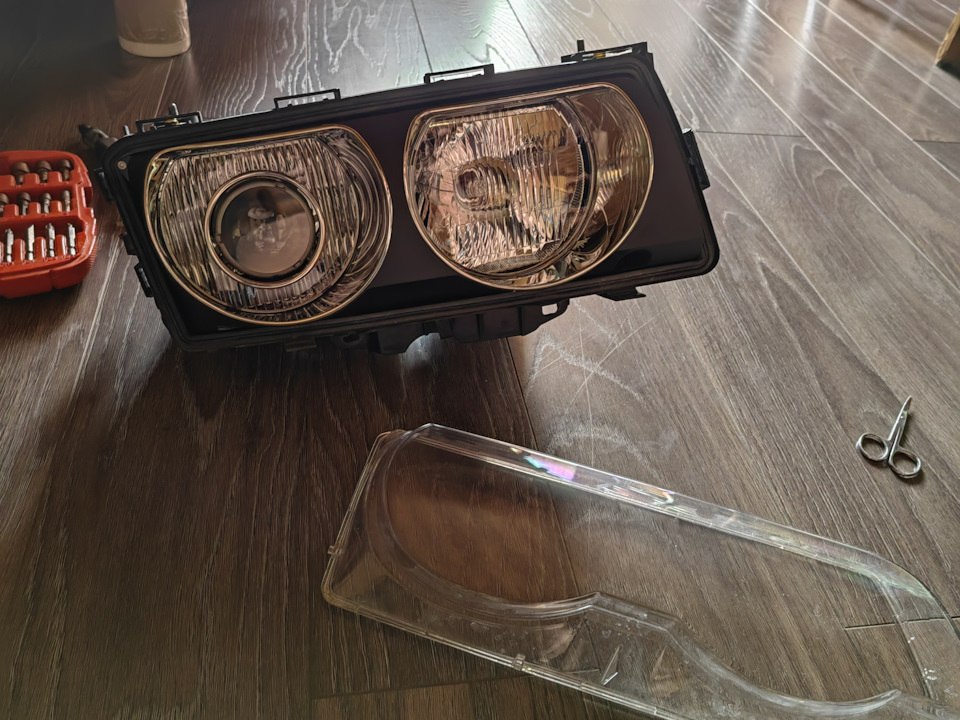 Оклейка стекол фар — BMW 7 series (E38), 4,4 л, 1999 года | своими ...