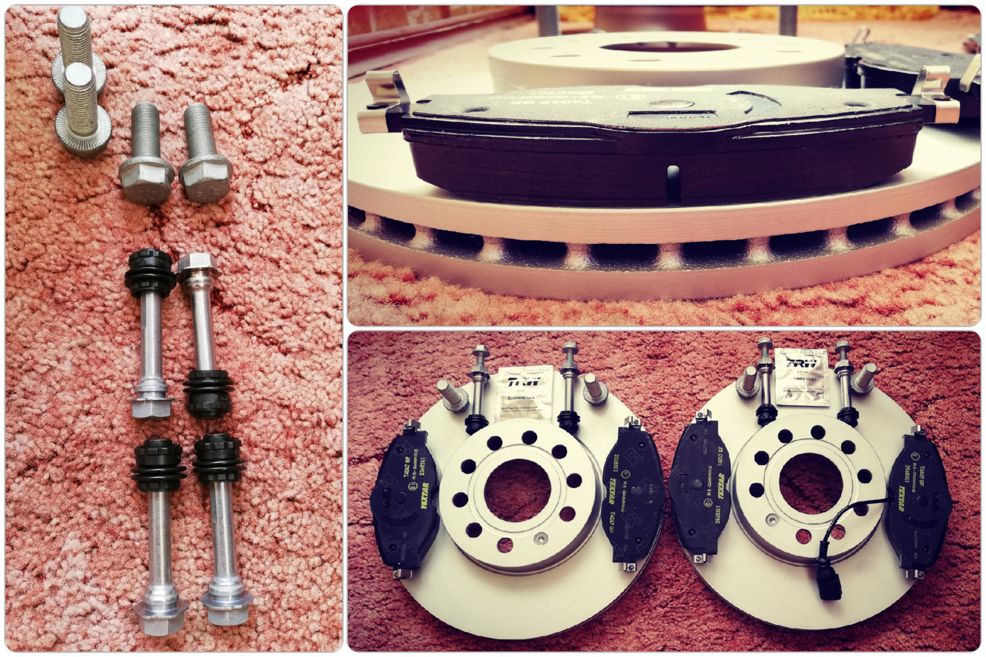 Запись №32. Полное обслуживание тормозной системы передней 1ZE (TRW ...