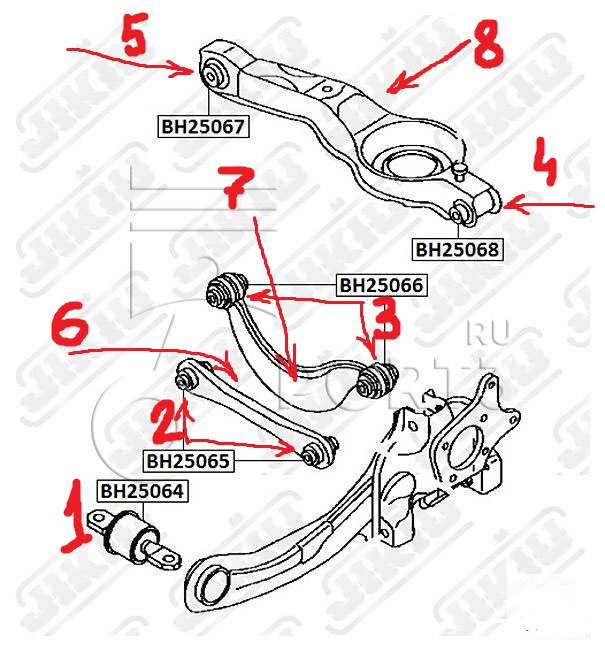 Замена сайлентблоков подвески ( артикулы ) mazda 3 bk — Mazda 3 (1G) BK ...