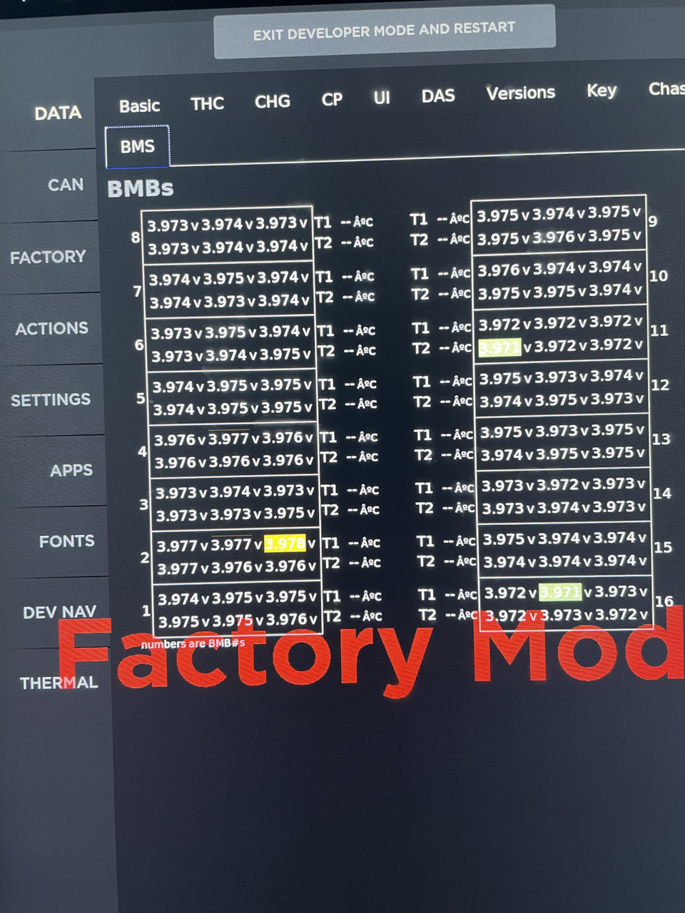 Как войти в тесле в factory mode