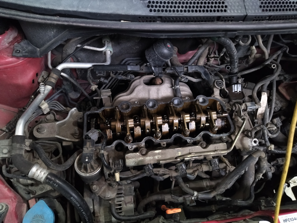 Регулировка клапанов 347800км — Honda Jazz (1G), 1,4 л, 2002 года ...