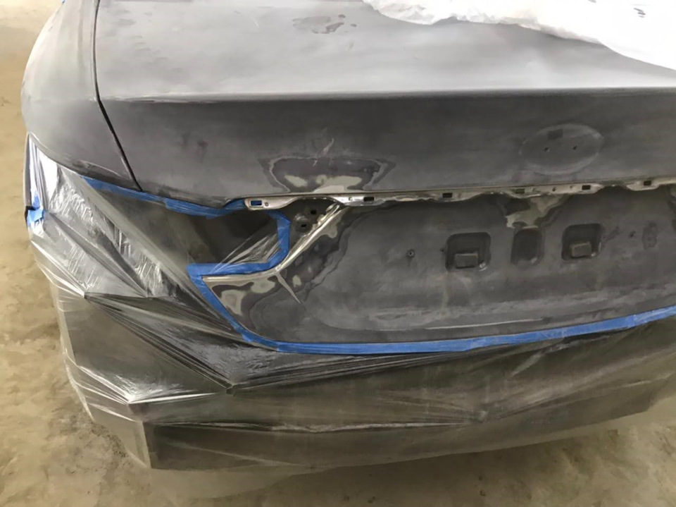 Крышка багажника после зачистки… — Hyundai Sonata VI (YF)