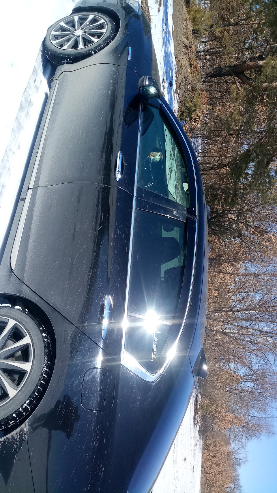 Установка дефлекторов окон. — Honda Accord Hybrid (9G), 2 л, 2013 года ...