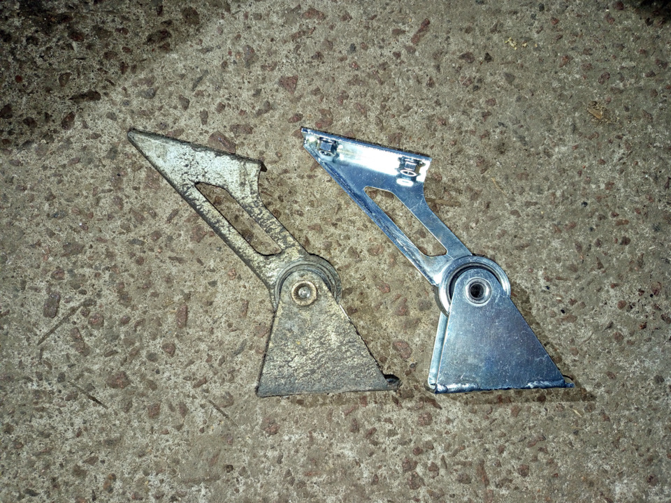 Сравнение старого и нового образца правой стойки